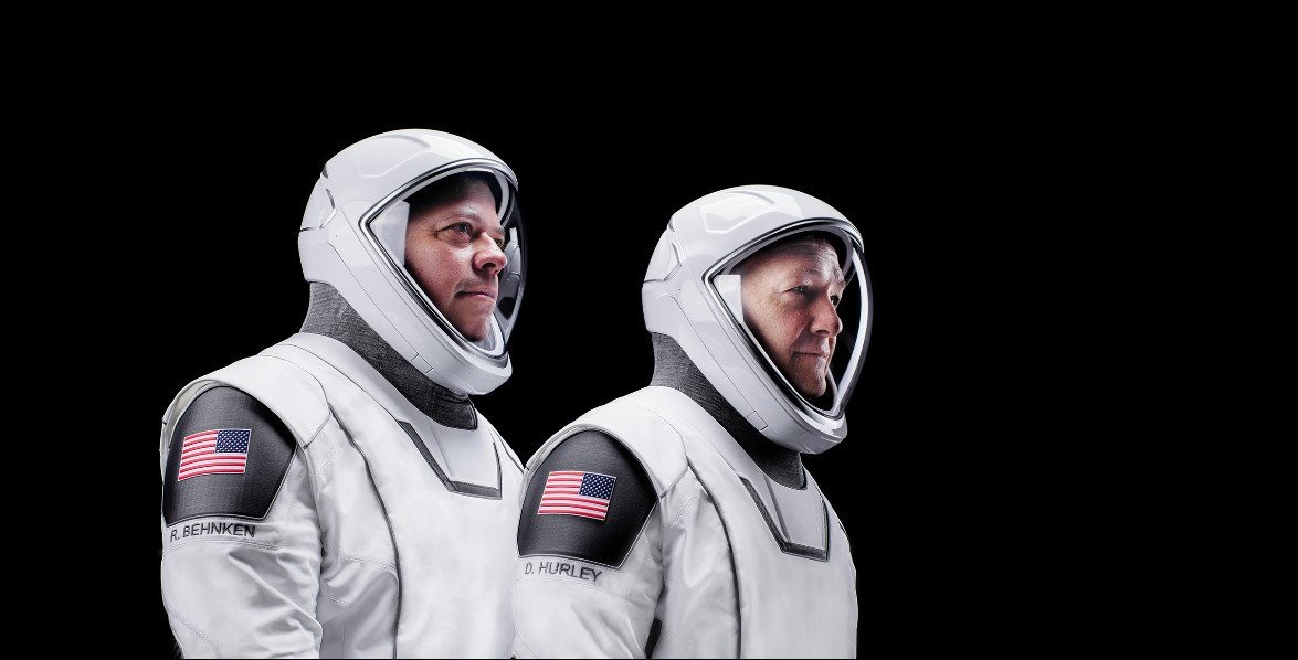 Astronautas Doug Hurley y Bob Behnken.