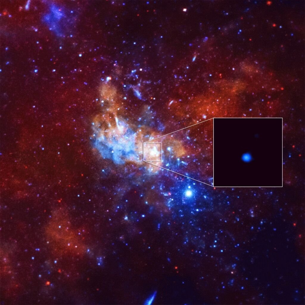 Agujero negro supermasivo Sagitario A de la Vía Láctea.