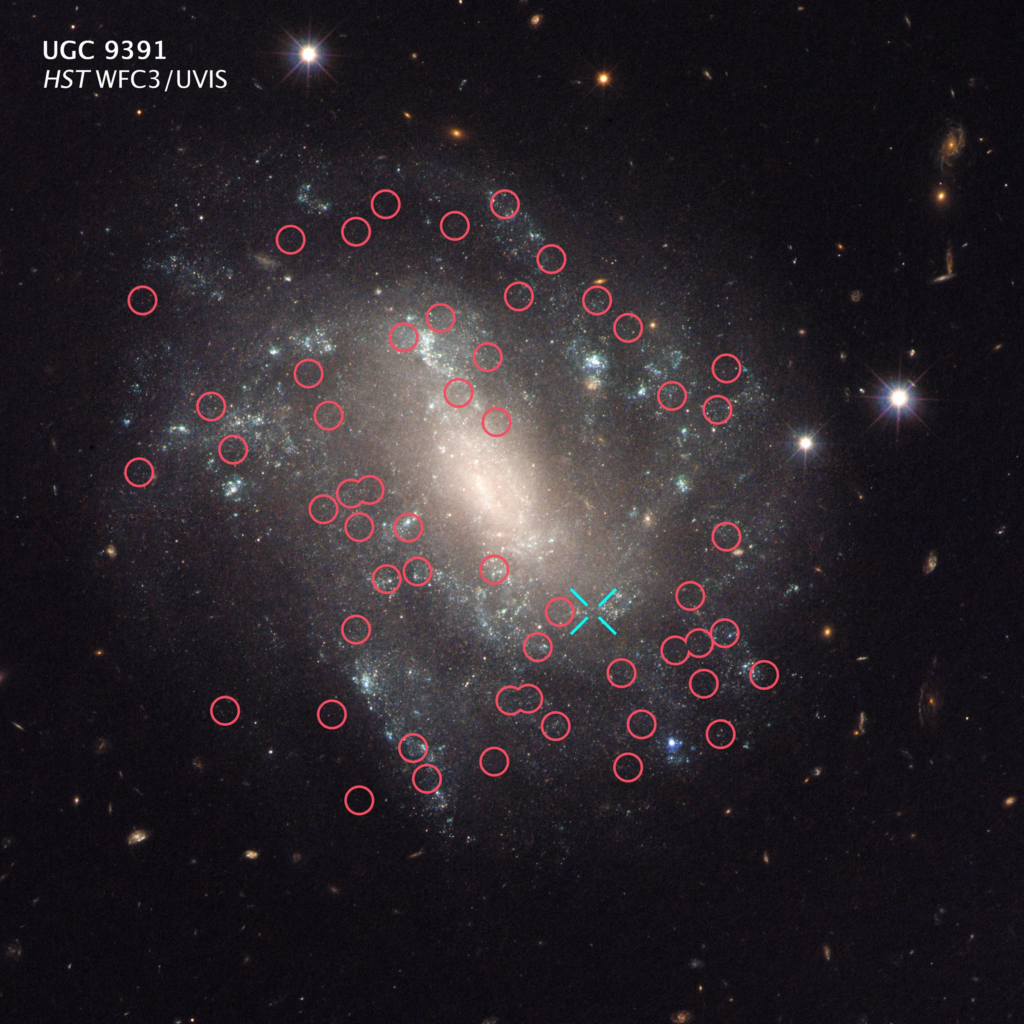 Hay muchas Cefeidas en la galaxia UGC 9391 