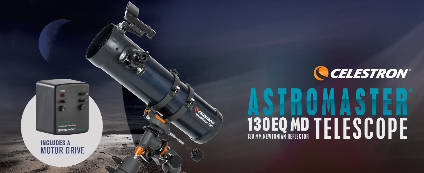 Celestron AstroMaster 130EQ MD &mdash; Telescopio Newtoniano Reflector para principiantes