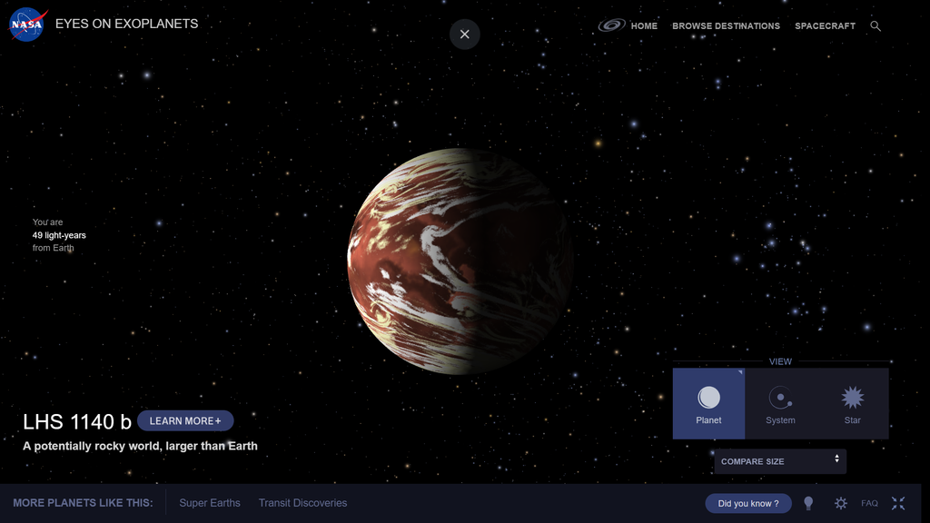 el exoplaneta LHS 1140 b. NASA